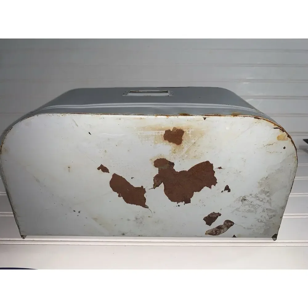 Metal Mail WALL POCKET Letter‎ Holder Organizer Farm House Grey Rusty